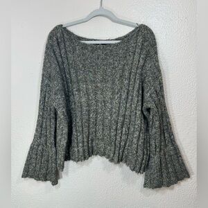 1. State Multi Colored Knit Cropped Long Sleeve Pullover Sweater Women’s Medium